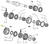 7739946 60809888 Alfa Romeo 164 gear wheel 5th gear