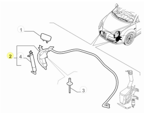50516827 50508576 Alfa Romeo MiTo Scheinwerfer Reinigungsanlage