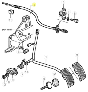 60558327 60551857 Alfa Romeo 164 throttle cable