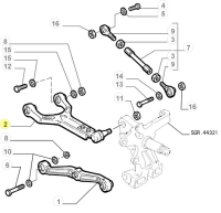 60627605 Alfa Romeo GTV / Spider 916 Querlenker Hinterachse rechts