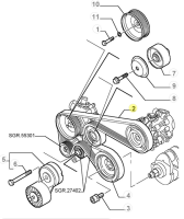 60630741 6PK1975 Alfa Romeo verschiedene Modelle Keilrippenriemen (DAYCO)