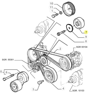 60602136 60812349 Alfa Romeo & Lancia pulley (Bilstein)