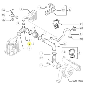 51827033 55190587 Alfa Romeo & Fiat/Lancia mass air flow sensor (Magneti Marelli)