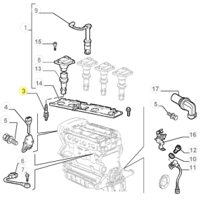 46550992 6001071017 Alfa Romeo 147 spark plug