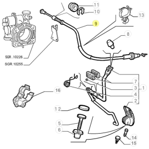 60618140 60588827 Alfa Romeo 145 / 146 throttle cable