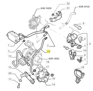 46836545 Alfa Romeo 147 - Schlauch für Abgasreinigung