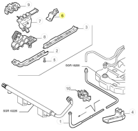 60623757 60673826 Alfa Romeo 156 / 145 / 146 / GTV / Spider 916 - Halterung für Kraftstoffleitung