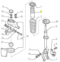 51724109 Alfa Romeo GT / 156 / 147 - dust cover for shock absorber