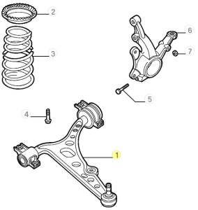 3488/C 60813014 Alfa Romeo 155 / 145 / 146 - Querlenker Vorderachse rechts (OMG)
