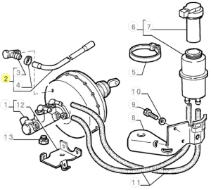60589563 Alfa Romeo 164 - Schlauch für Bremsanlage