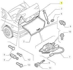 156034615 Alfa Romeo 156 - Kofferraumabdeckung