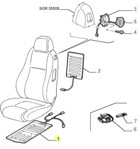 46830666 Alfa Romeo 147 - Widerstand Sitzheizung Vordersitze