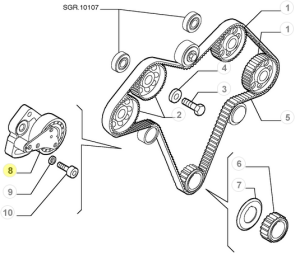 60813312 60616799 Alfa Romeo & Lancia - timing belt tensioner
