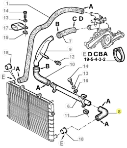 60560859 Alfa Romeo 164 - Kühlmittelschlauch