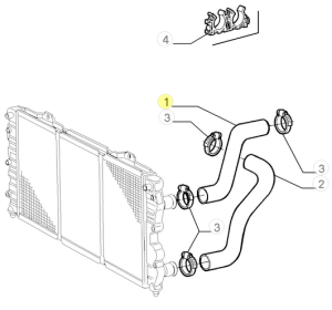 60583899 Alfa Romeo Spider 916 - radiator hose