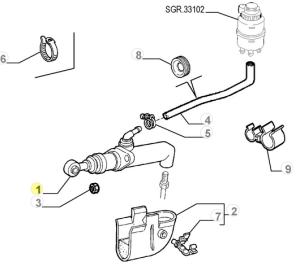 55182121 Alfa Romeo 166 - Kupplungsgeberzylinder