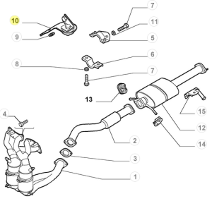 60620653 60812604 Alfa Romeo & Fiat - Auspuffhalter