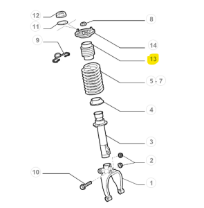 50515169 50708643 Alfa Romeo 159 - Staubschutzkappe Stoßdämpfer vorne