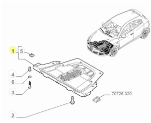50518650 Alfa Romeo Giulietta - Motor-Unterfahrschutz
