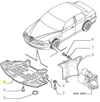 60686658 60680286 Alfa Romeo 156 - Motorabdeckung unten