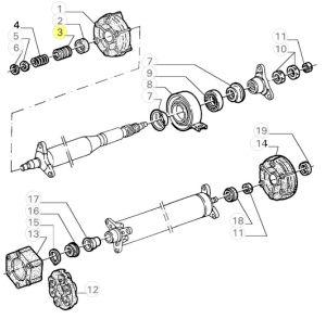 116001519409  60521633 Alfa Romeo 75 / Alfetta, GTV4 & GTV 6 & Giulietta 116 - guide bushing cardan shaft