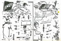 1054156036 Alfa Romeo Berlina 105 (1750) - Schließzylinder Kofferraumschloss