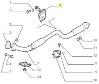 46470216 60814247 Alfa Romeo 156 & Fiat Marea & Lancia Lybra - exhaust bracket