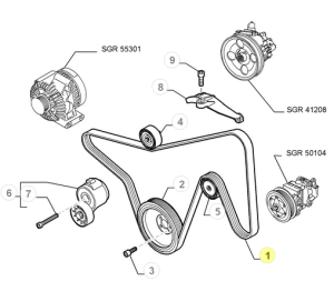 51855784 Alfa Romeo 159 / Brera / Spider - Keilrippenriemen (FPT)