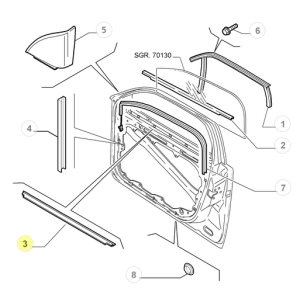 60694535 Alfa Romeo 159 - window weatherstrip