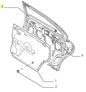 60623315 Alfa Romeo 166 - Fensterschachtabdichtung links