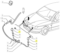 60599944 Alfa Romeo 145 / 146 - Spritzdüse Scheinwerfer rechts