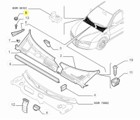 156068743 156063382 Alfa Romeo 159 / Brera / Spider - Abdeckkappe Windschutzscheibe links