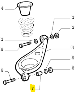 60627616 Alfa Romeo GTV / Spider 916 - Achsbuchse Hinterachse