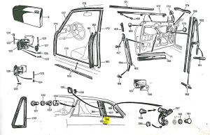 1050261177 Alfa Romeo GT Junior (1300-1600) / GTV 105 (1750-2000) - Türdichtung links