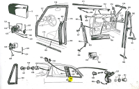 1050261177 Alfa Romeo GT Junior (1300-1600) / GTV 105 (1750-2000) - Türdichtung links