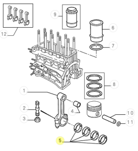 60711533 60507021 Alfa Romeo 164 / 155 / 75 / Spider 105 & 155 - Pleuellager