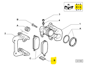 77365110 77365784 Alfa Romeo 156 / GT / 147 & Fiat/Lancia - Zubehörsatz Scheibenbremsbelag