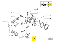 77365110 77365784 Alfa Romeo 156 / GT / 147 & Fiat/Lancia - Zubehörsatz Scheibenbremsbelag