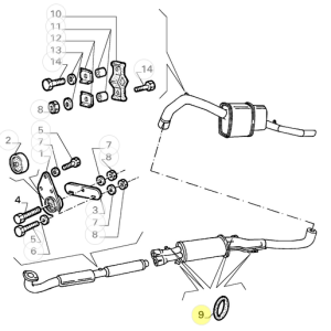 60521386 Alfa Romeo 75 / SZ / RZ - exhaust rubber mount