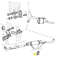60521386 Alfa Romeo 75 / SZ / RZ - exhaust rubber mount
