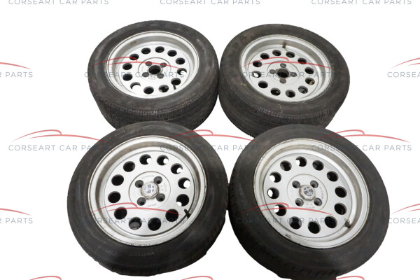 Alfa Romeo Ronal A1 Satz Original Felgen 7J x 15 H2 E25  (Reifen alt) für Alfetta, GTV 116 etc