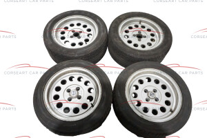 Alfa Romeo Ronal A1 Satz Original Felgen 7J x 15 H2 E25  (Reifen alt) für Alfetta, GTV 116 etc