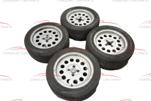 Alfa Romeo Ronal A1 Satz Original Felgen 7J x 15 H2 E25  (Reifen alt) für Alfetta, GTV 116 etc