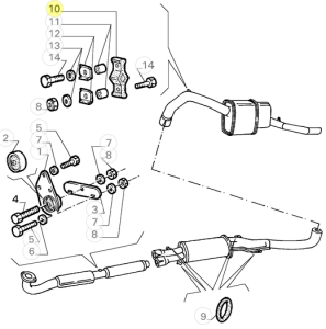 60521407 Alfa Romeo 75 - exhaust rubber mount