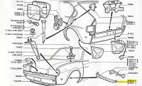 100690 Alfa Romeo Alfasud - Karosserie Front-Strebe